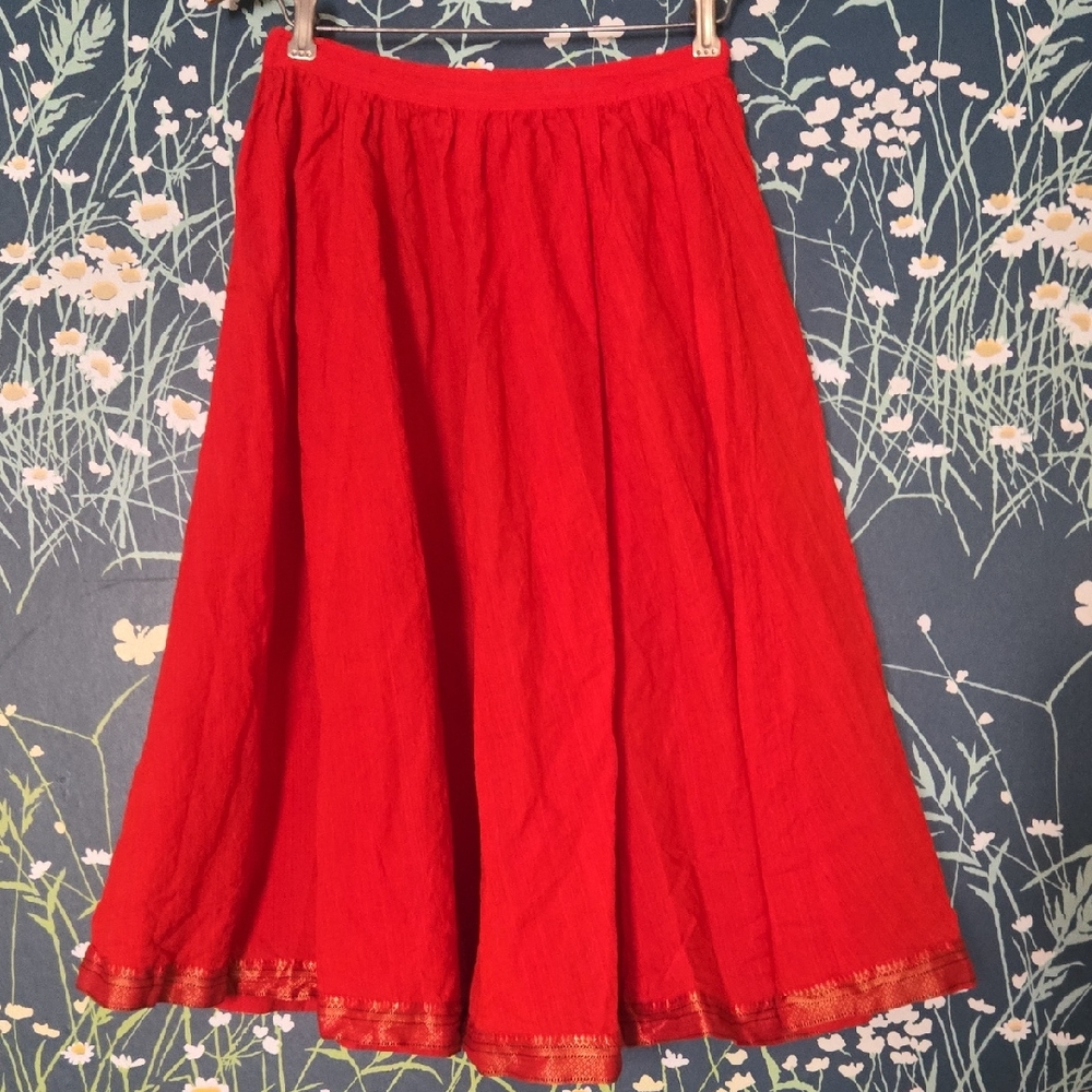 Vtg Fabindia Vibrant A-Line Skirt Medium